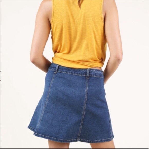 Altar’d State Front Snap Denim Skirt Size S - Picture 5 of 10
